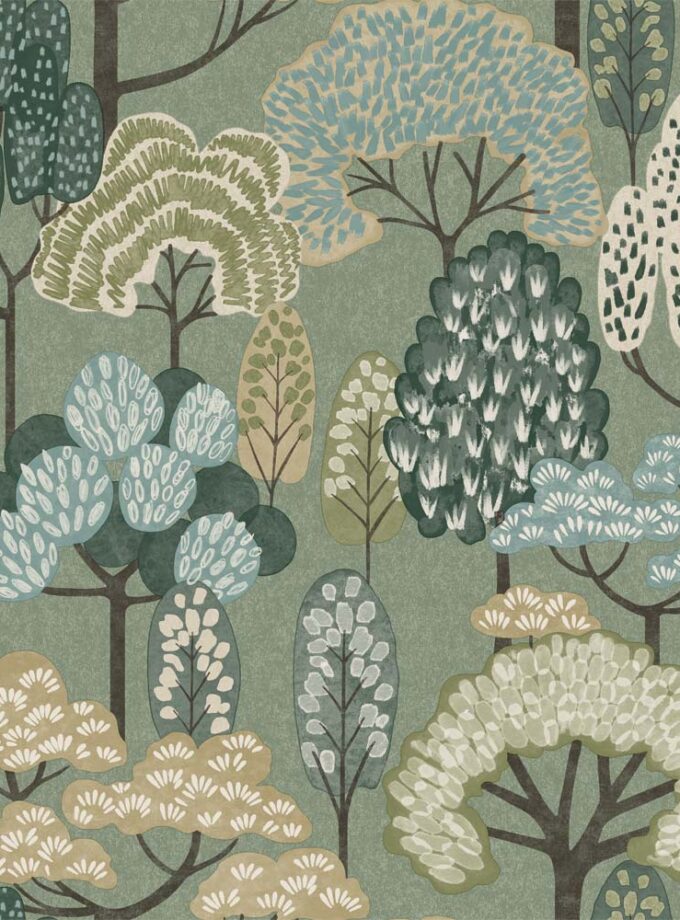 DECO TAPIZ LD HAPPY TREES - LD2113 GREEN