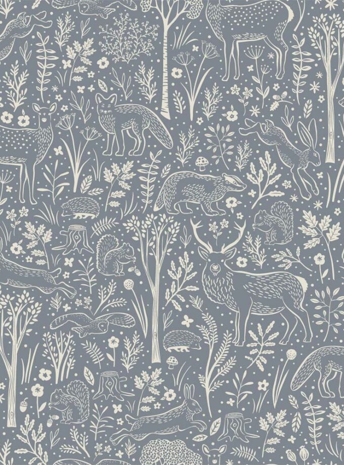 DECO TAPIZ LD WOODLAND ANIMALS - LD3415 BLUE