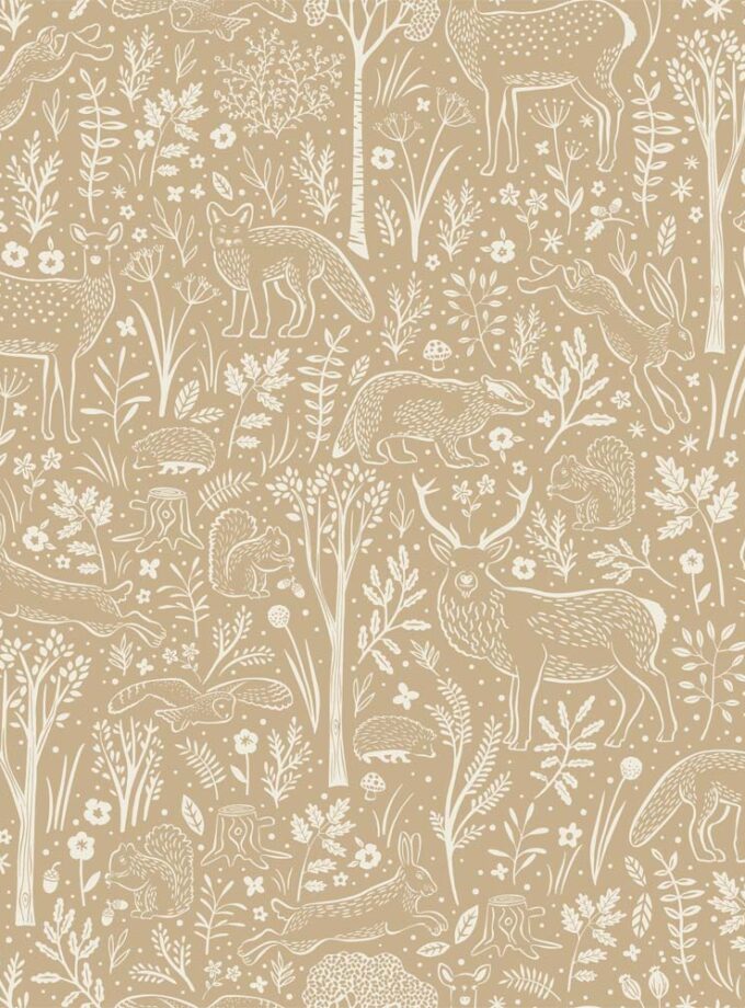 DECO TAPIZ LD WOODLAND ANIMALS - LD3421 BROWN